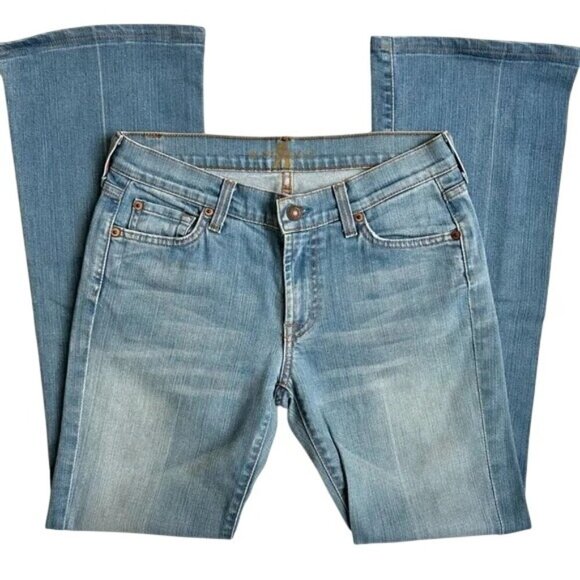 7 For All Mankind Vintage Bootcut Low-Rise Jeans - Picture 2 of 6